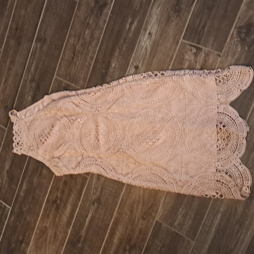 Blush lace dress